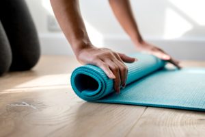 pilates using mat